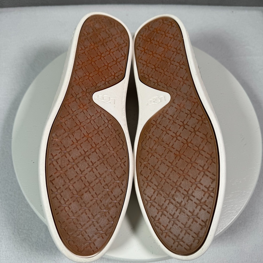 Ugg Adley Perf Slip On Sneaker Womens 9.5‎ Brown Tan Suede Leather Flat 1018375 - Picture 8 of 9